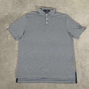 RLX Ralph Lauren Golf Polo Shirt Mens Medium Blue Golfing Golfer Performance